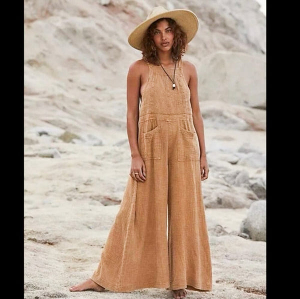 Free People Cypress Ave jumpsuit size XL in chocolate brown new with tags
