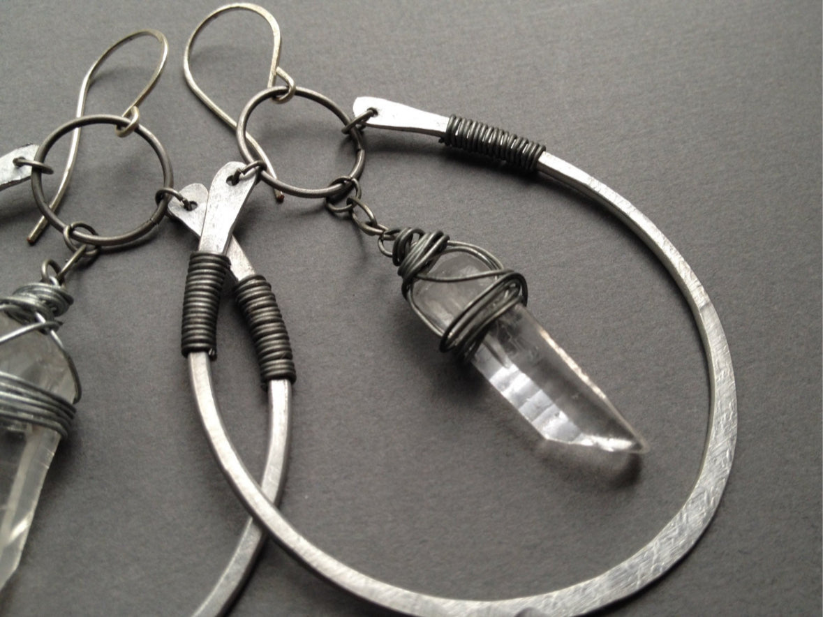 Crystal hoops- made to order