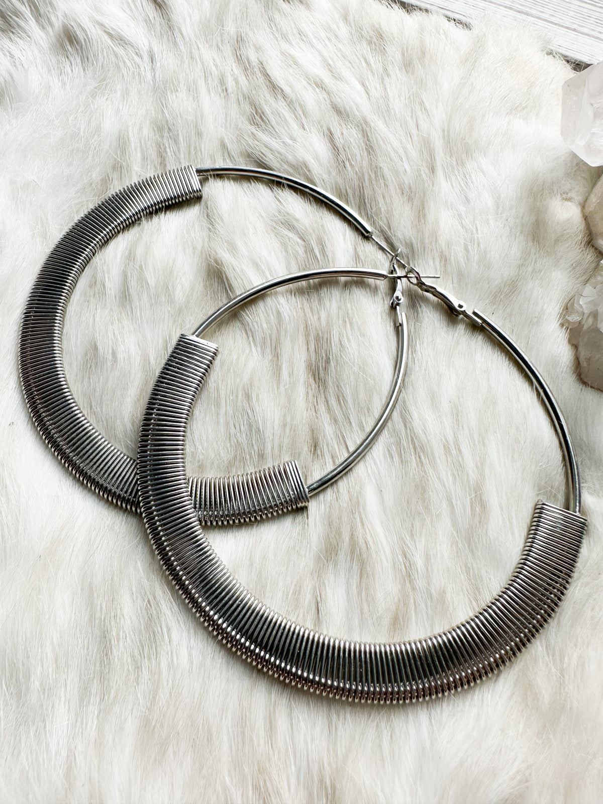 Free People Simply the Best Oversized Hoop earrings- large silver hoop earrings