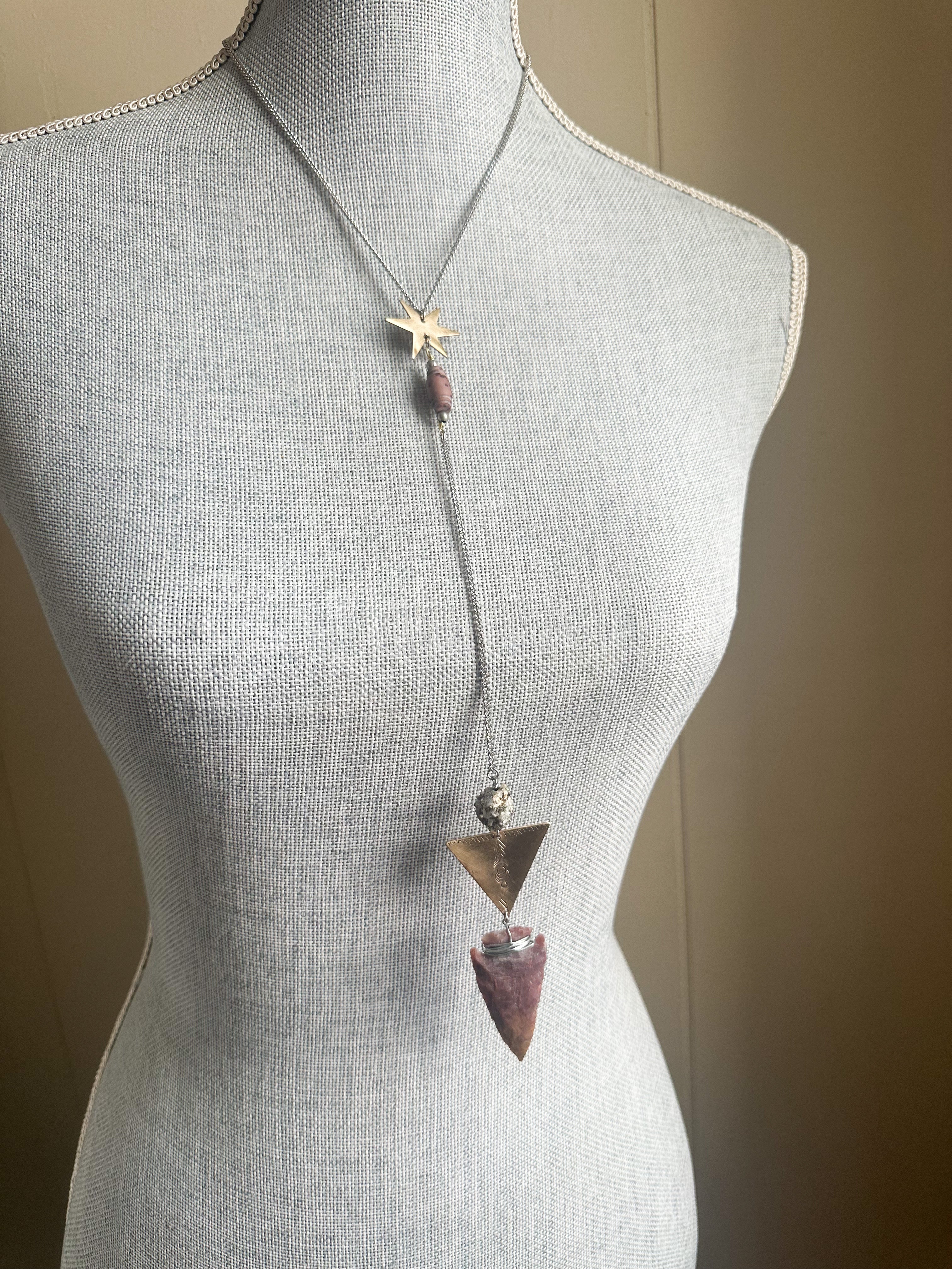 Earth Warrior lariat necklace