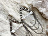 Selenite Shield earrings