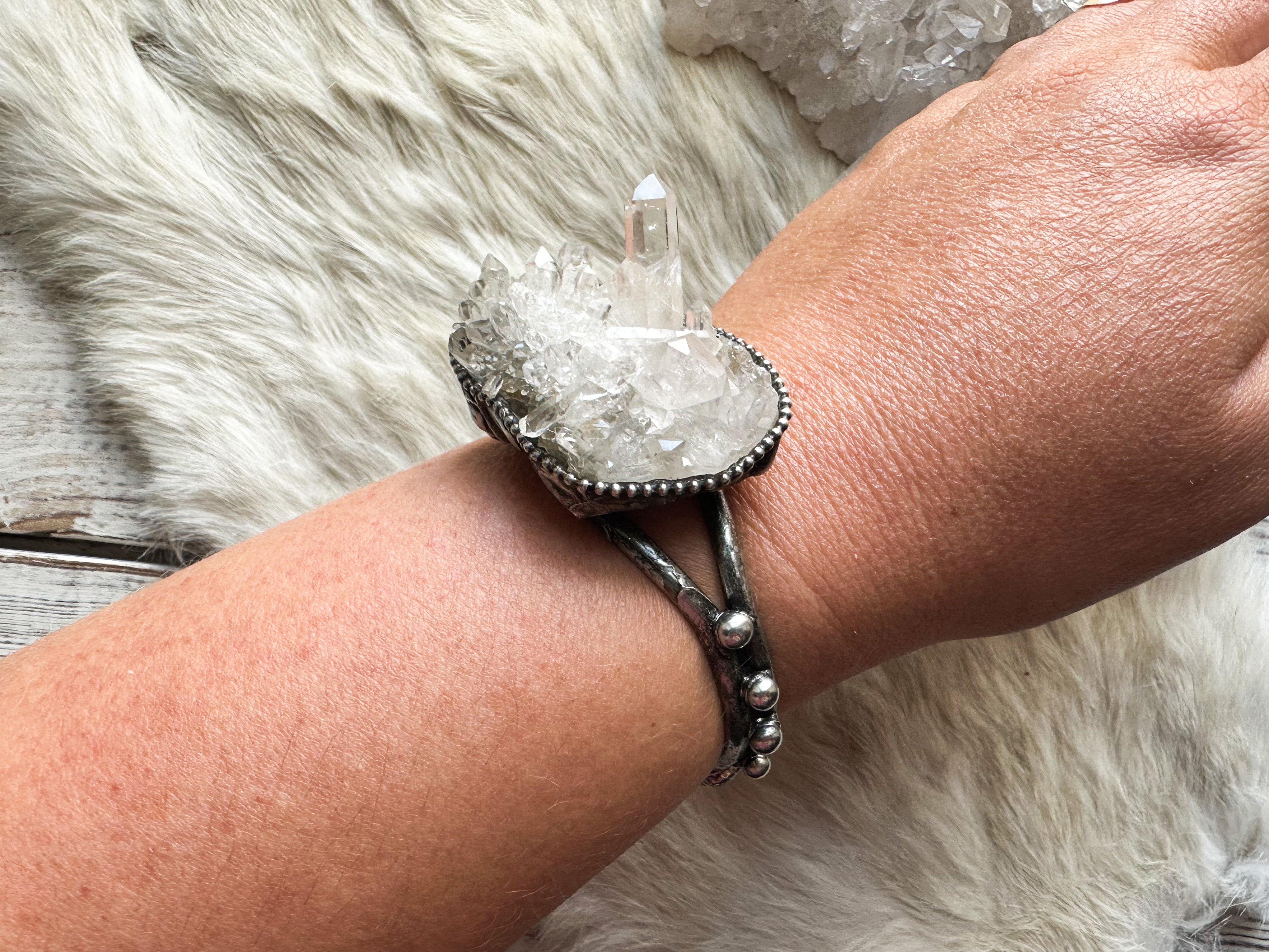 Quartz Cluster Power Cuff