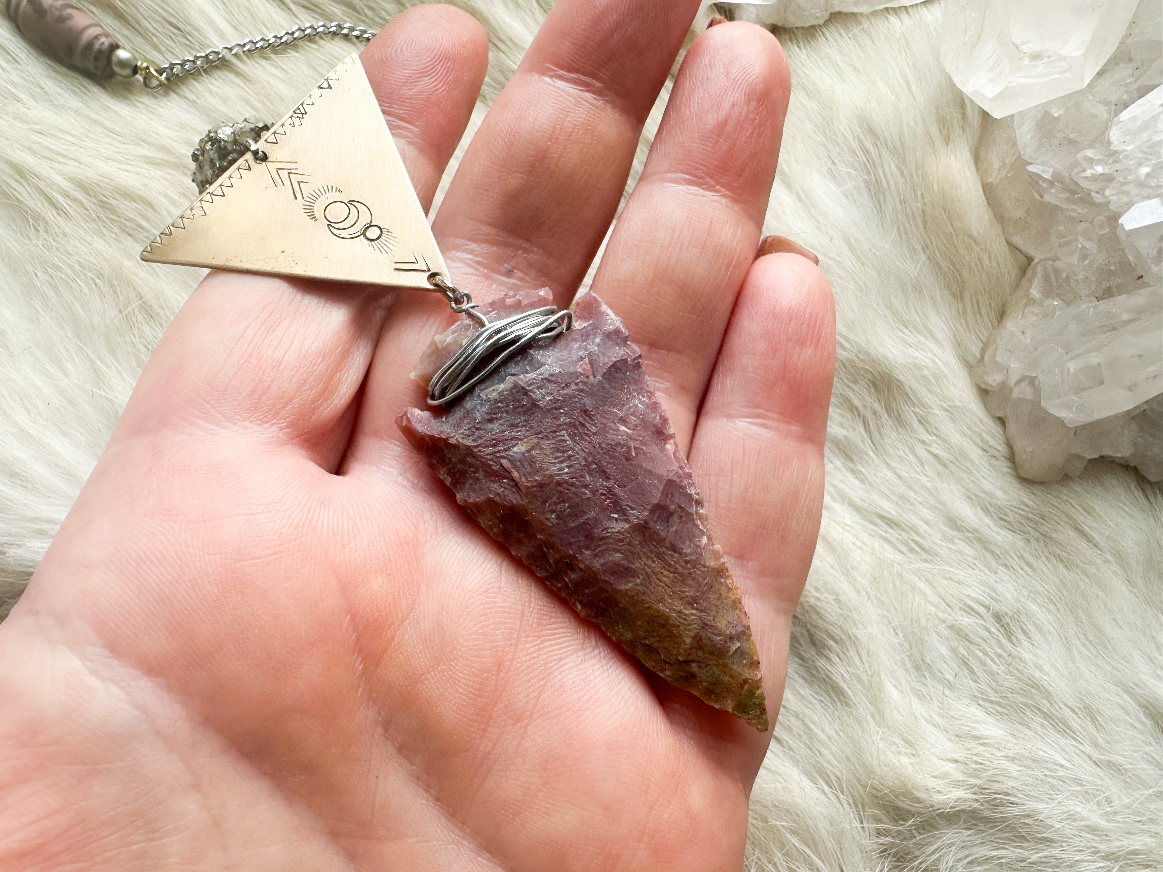 Earth Warrior lariat necklace