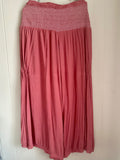 Free People smocked waist wide leg pants size M new