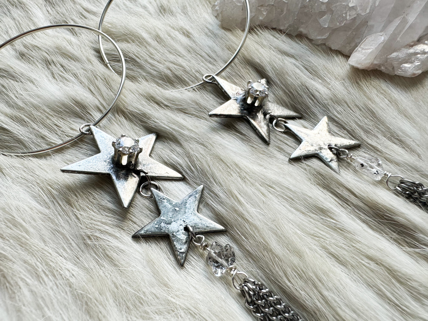 Starlight hoop earrings- made to order