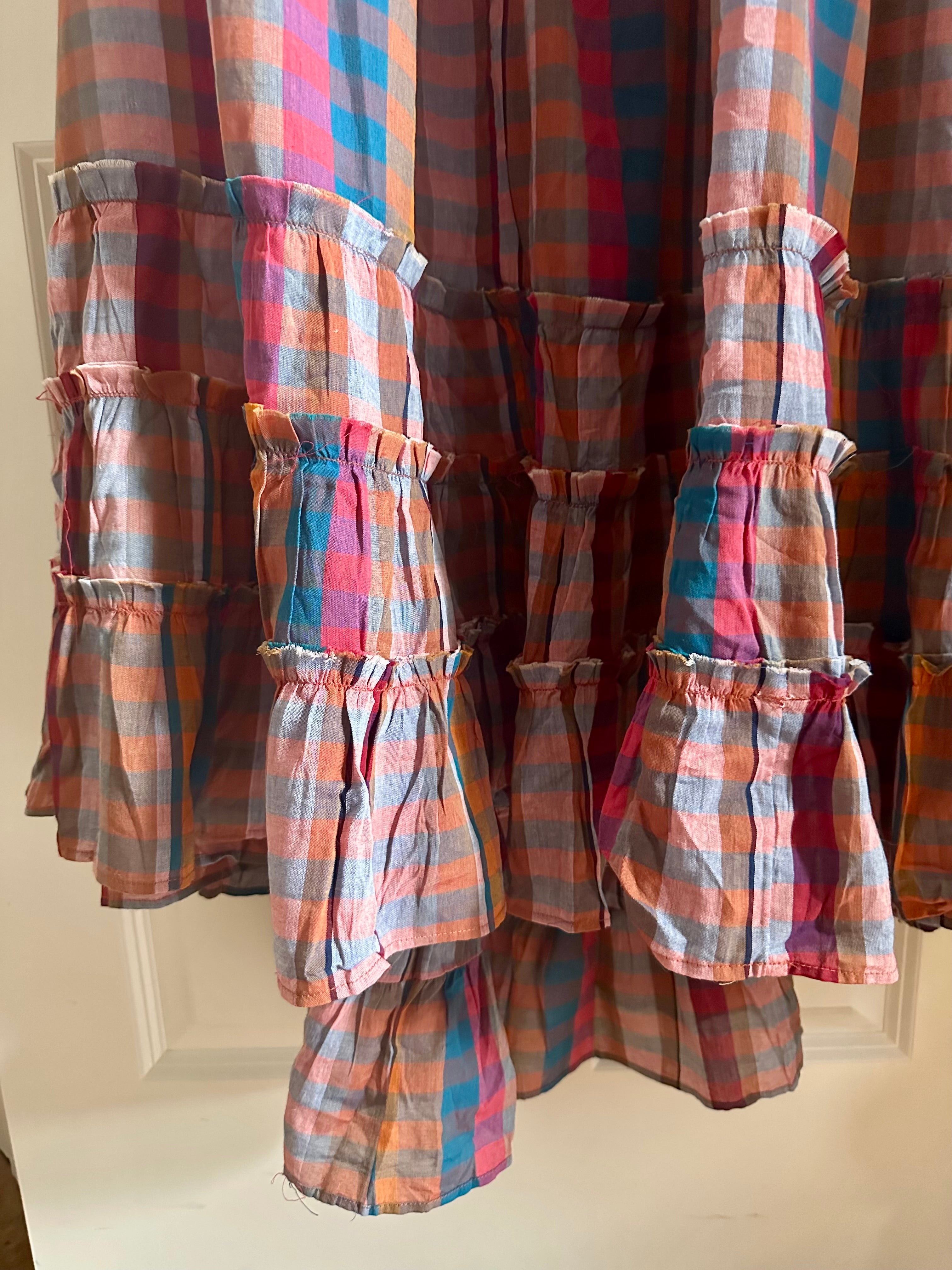 Free People Extratropical maxi dress in plaid size large new with tags