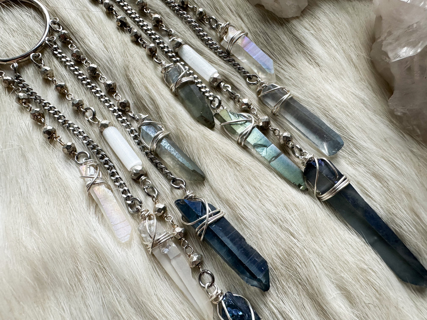 Fae Crystal fringe earrings