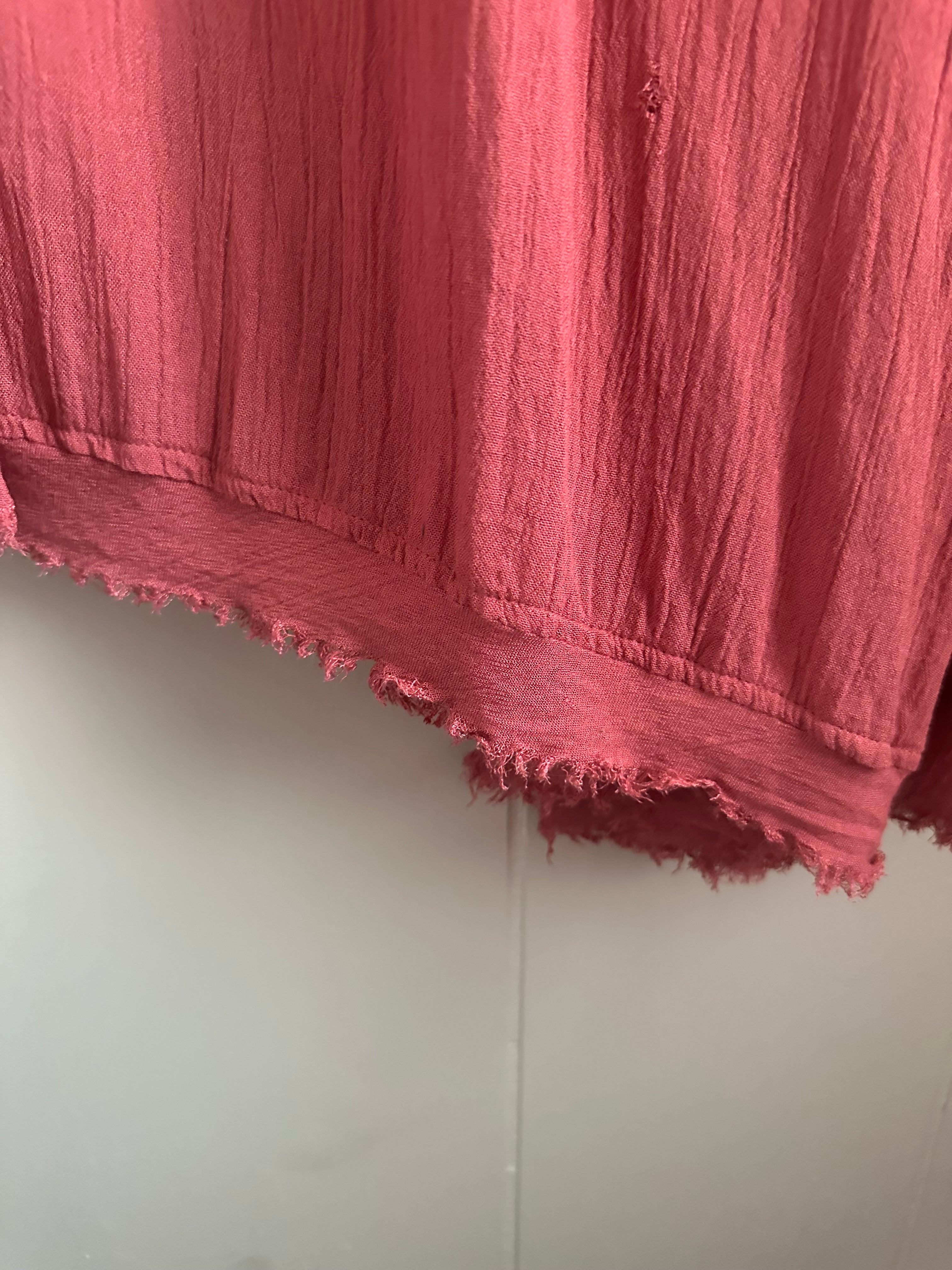 Free People smocked waist wide leg pants size M new