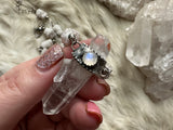 Light Weaver- lightning struck quartz necklace