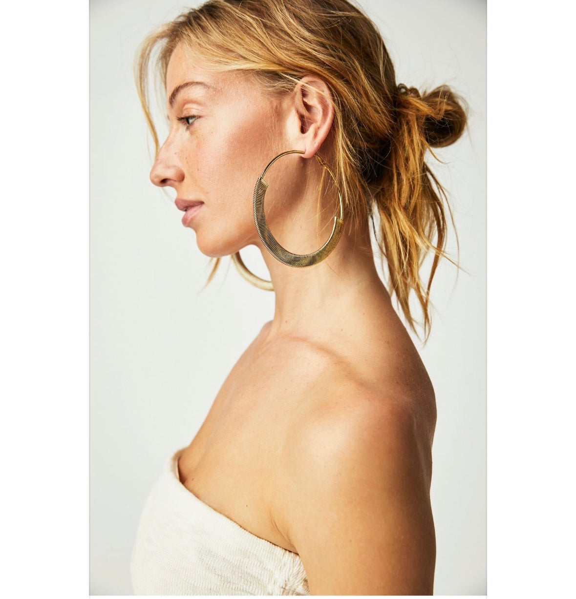 Free People Simply the Best Oversized Hoop earrings- large silver hoop earrings