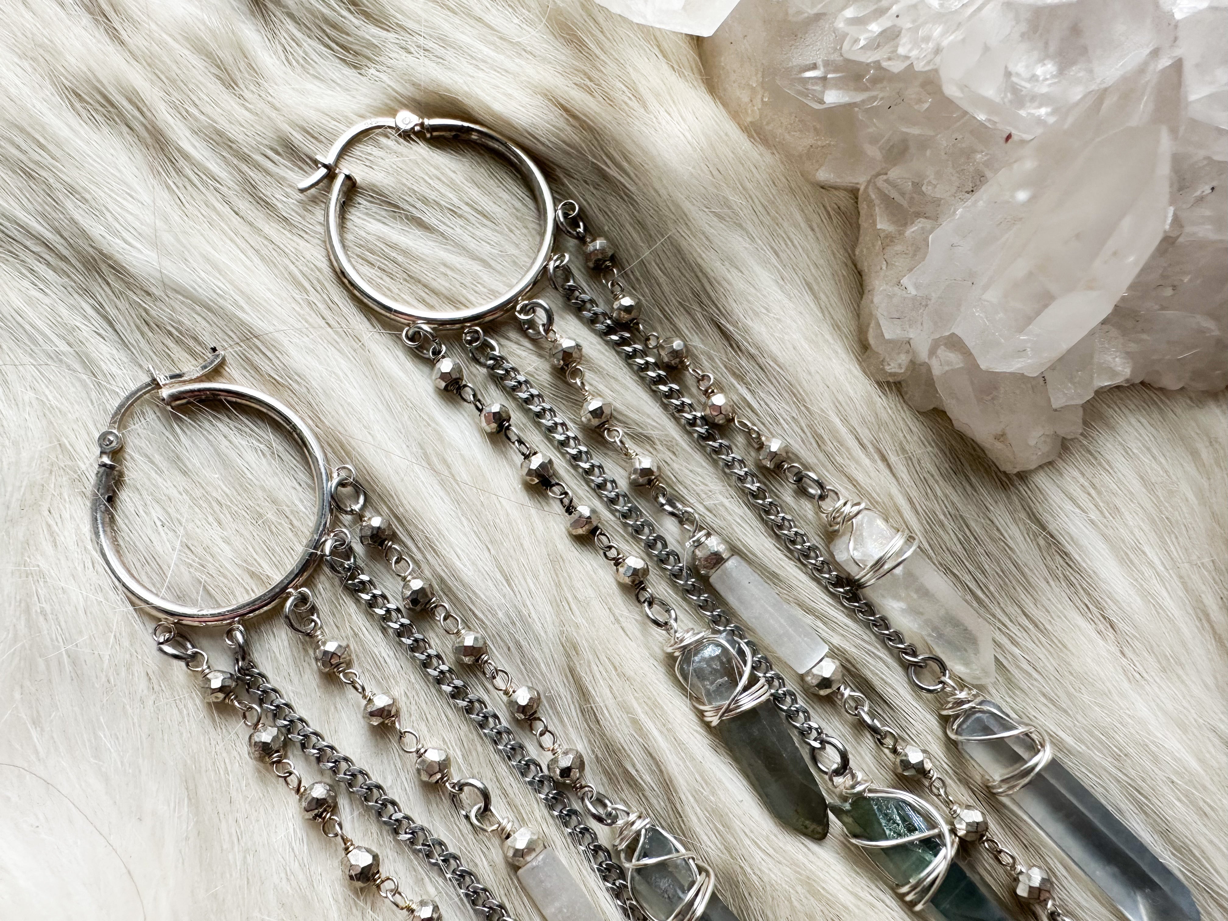 Fae Crystal fringe earrings