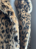 Spirithoods classic leopard faux fur hooded jacket size M brand new