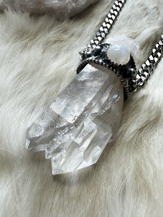 Crystal Castle cathedral quartz amulet