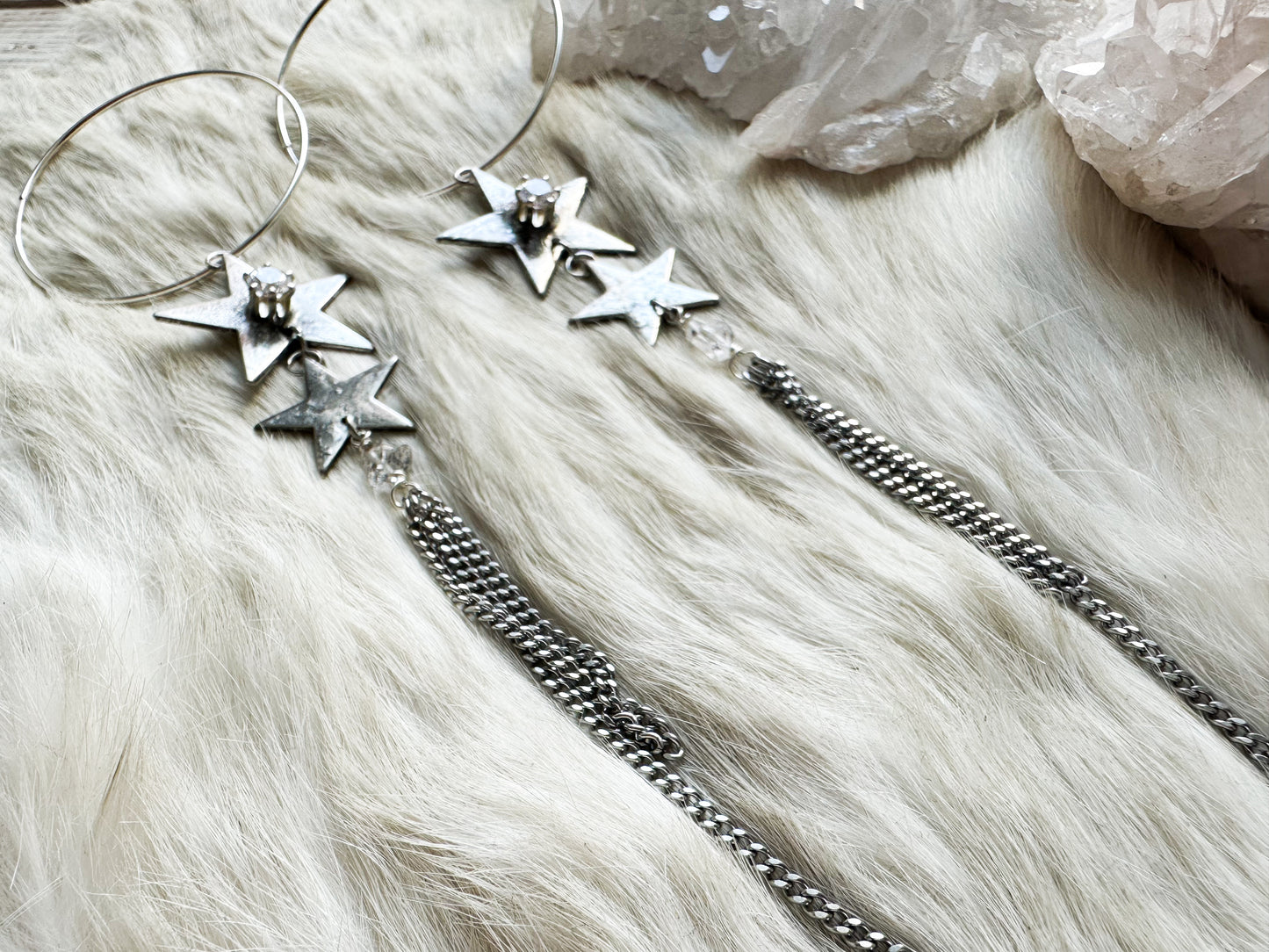 Starlight hoop earrings- made to order