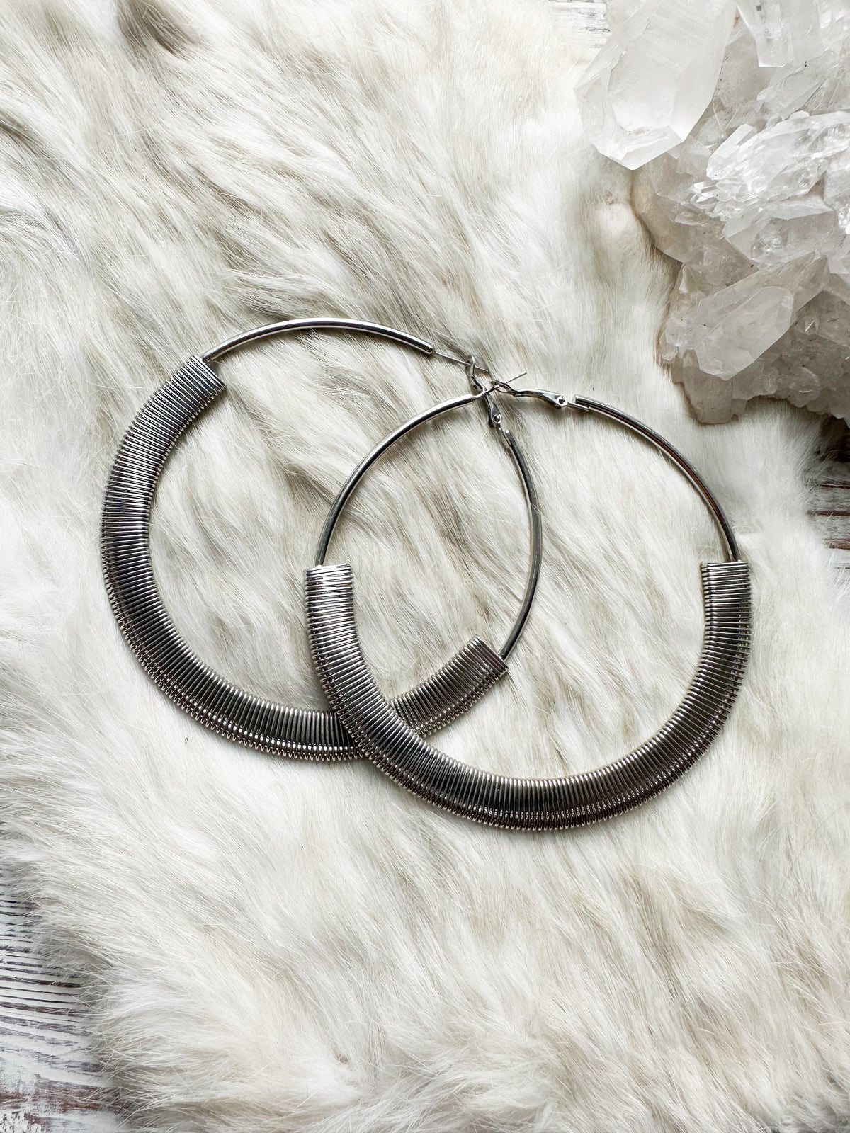 Free People Simply the Best Oversized Hoop earrings- large silver hoop earrings