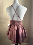 Free People intimately free embroidered strappy beaded tank top in brown NWT size M
