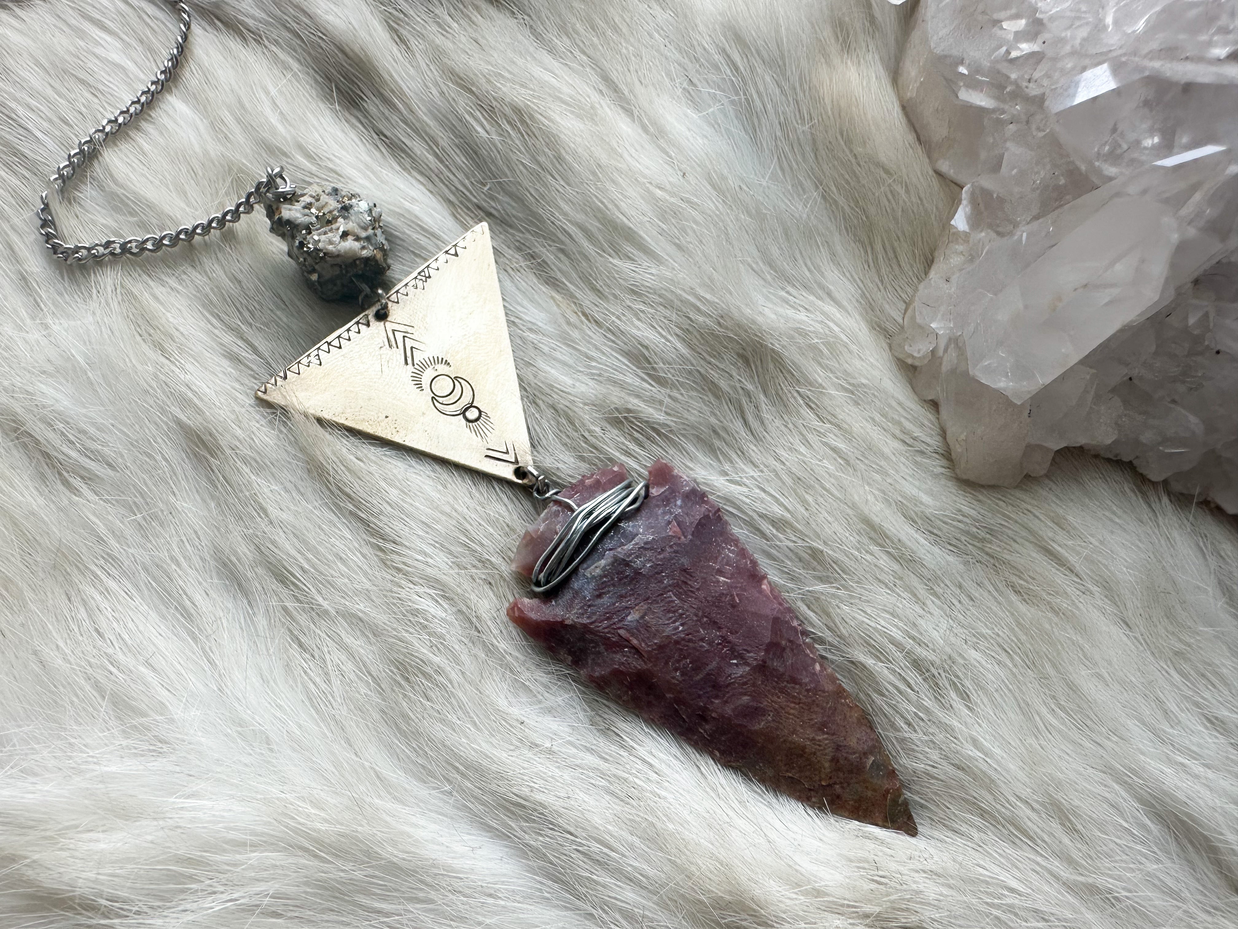 Earth Warrior lariat necklace