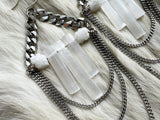 Selenite Shield earrings