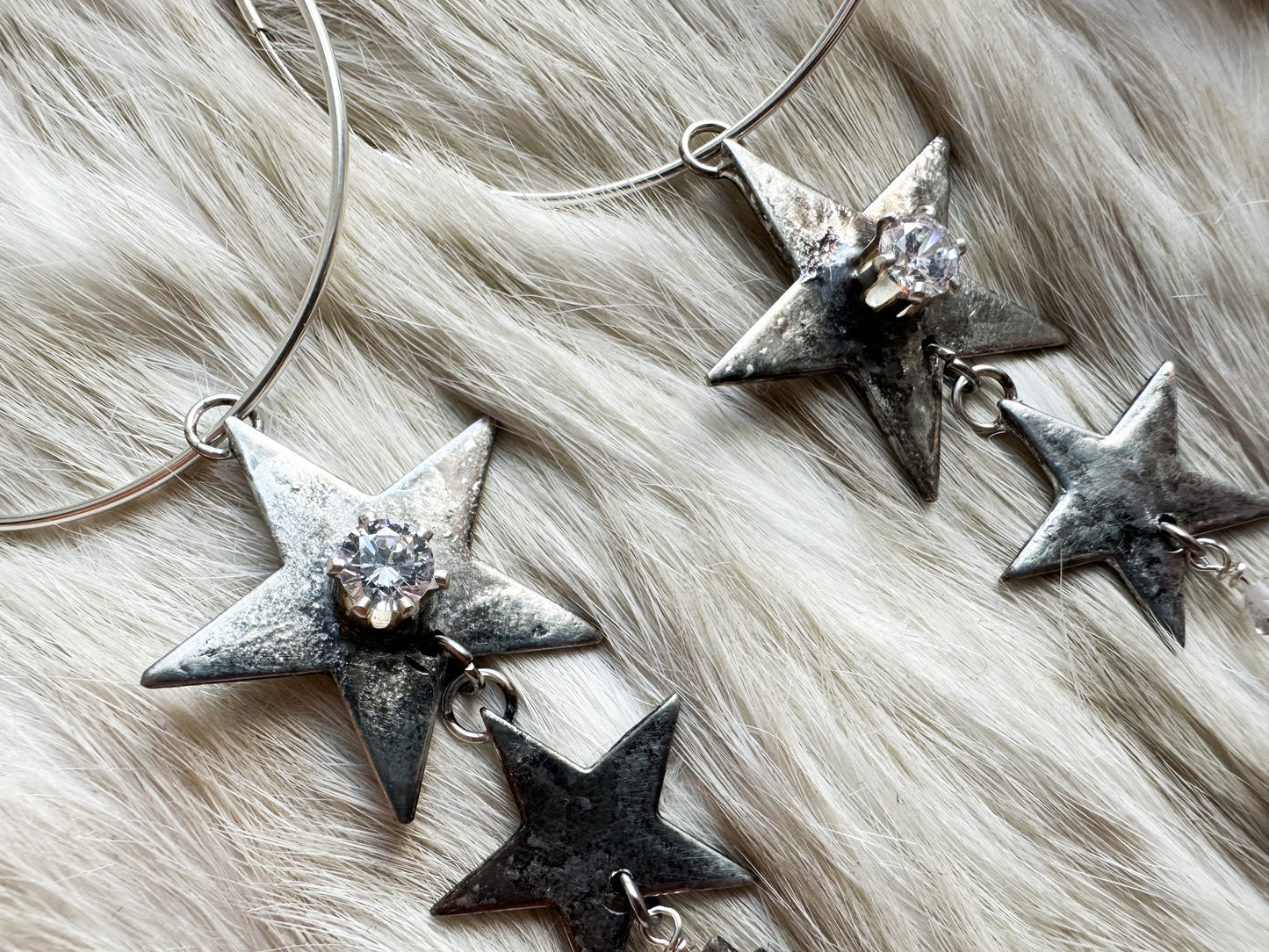 Starlight hoop earrings- made to order