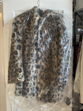 Spirithoods classic leopard faux fur hooded jacket size M brand new