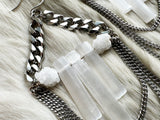 Selenite Shield earrings