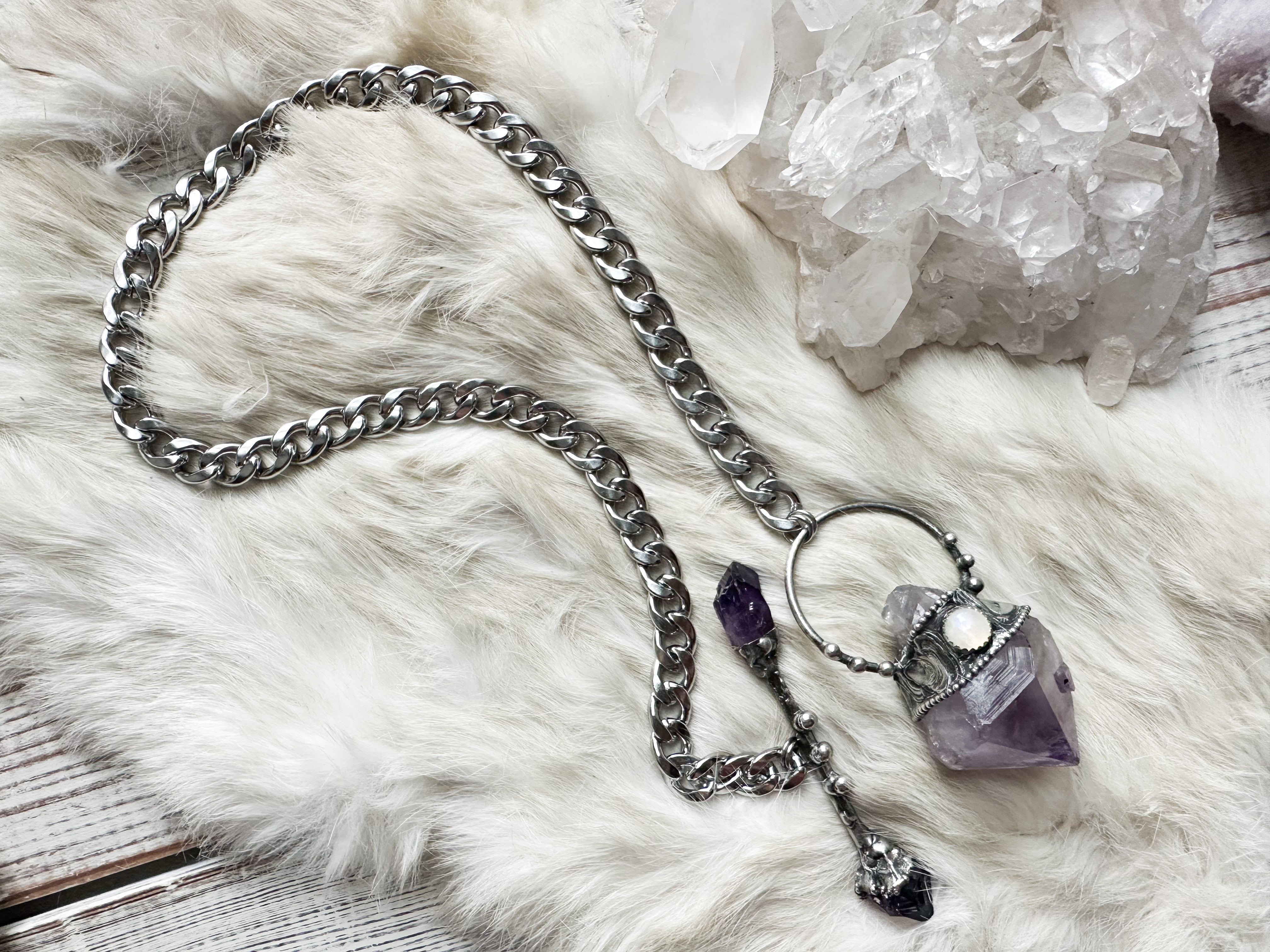 Amethyst Crystalline Heart Shield