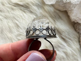 Golden Ray crystal power ring size 8