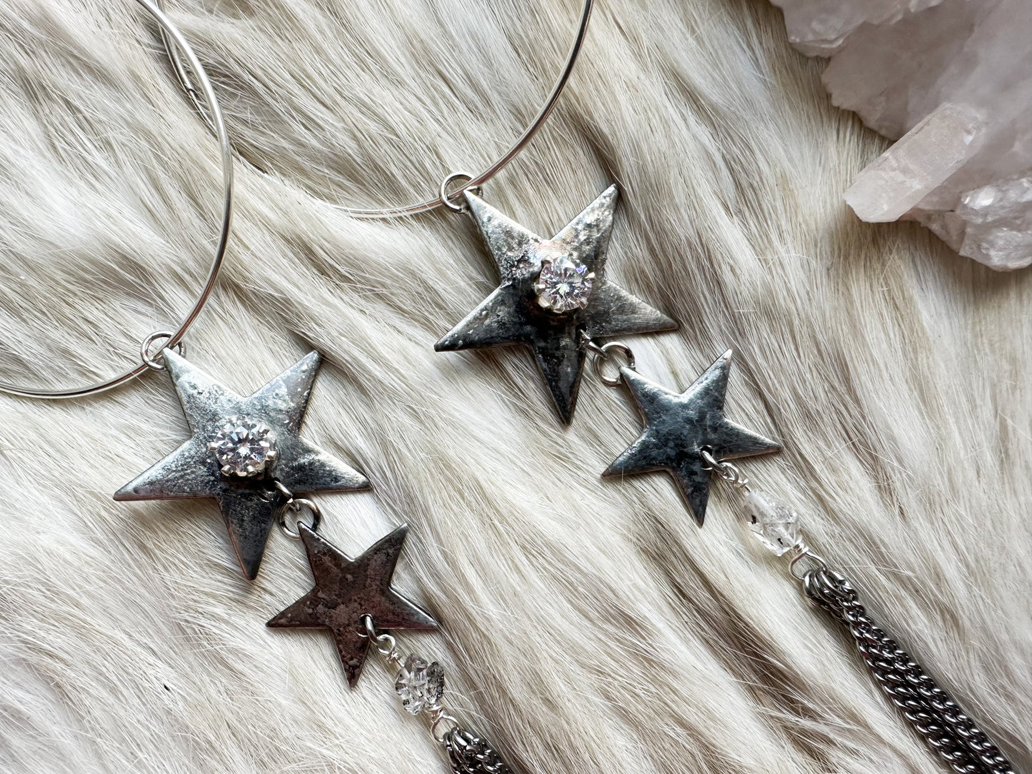 Starlight hoop earrings- made to order