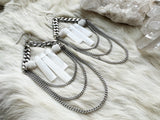 Selenite Shield earrings
