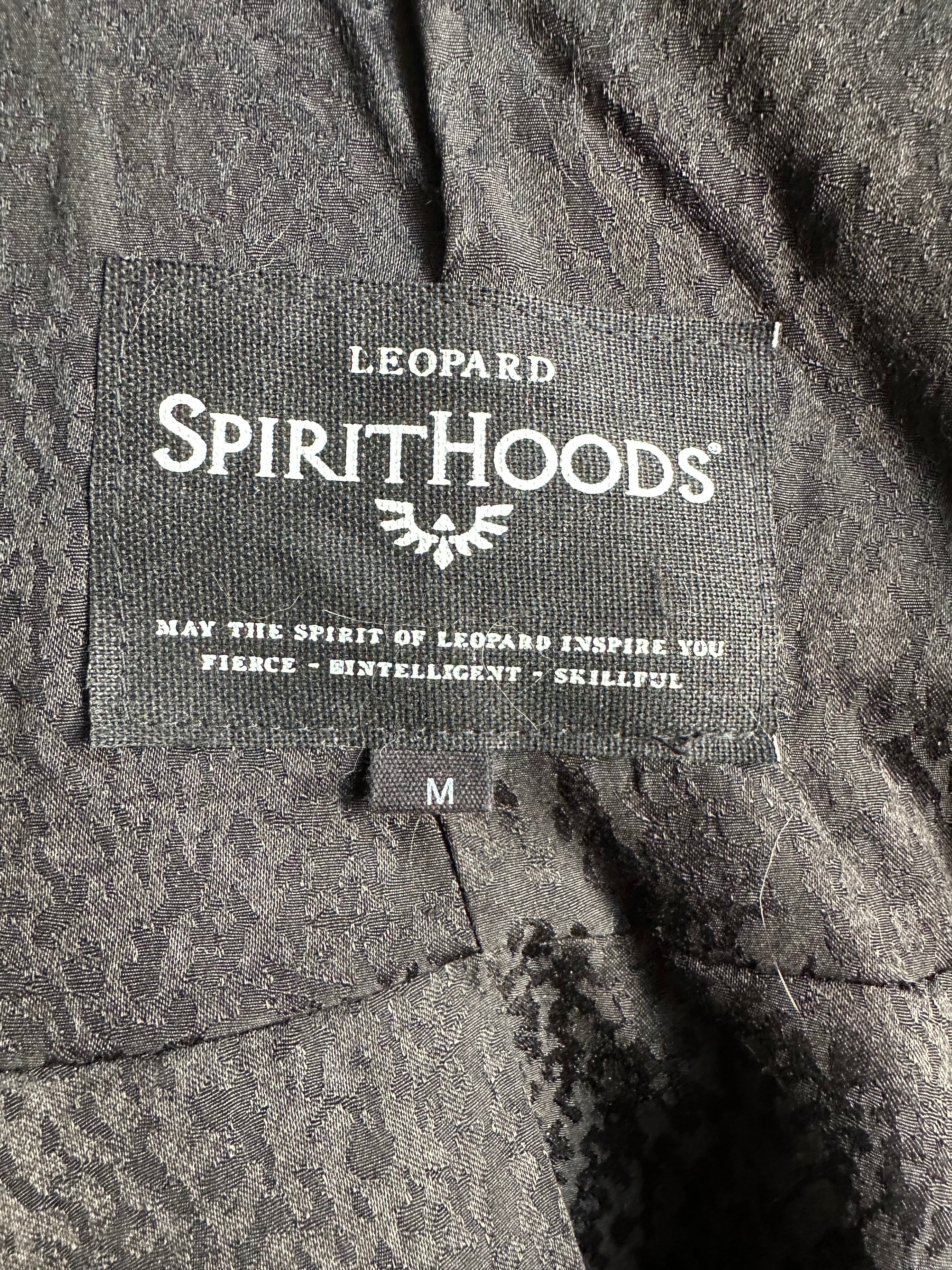 Spirithoods classic leopard faux fur hooded jacket size M brand new