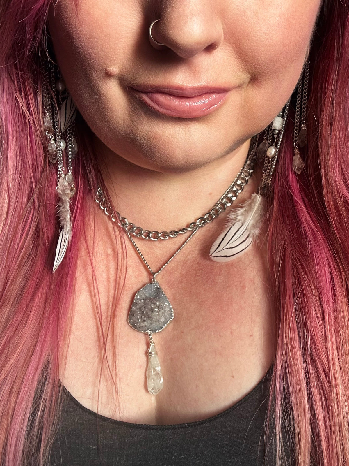 Luck Magic amulet layered necklace